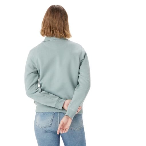 R M Williams Trickett II Zip Neck Sweatshirt jade back KZ800BBE801