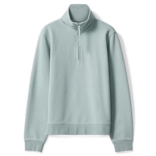 R M Williams Trickett II Zip Neck Sweatshirt jade outline KZ800BBE801