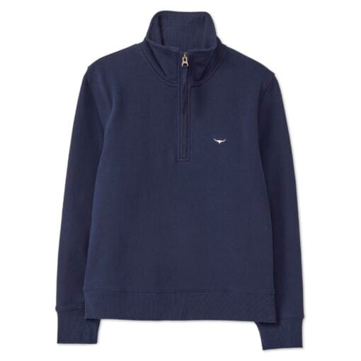 R M Williams Trickett II Zip Neck Sweatshirt in Navy KZ800FL4503