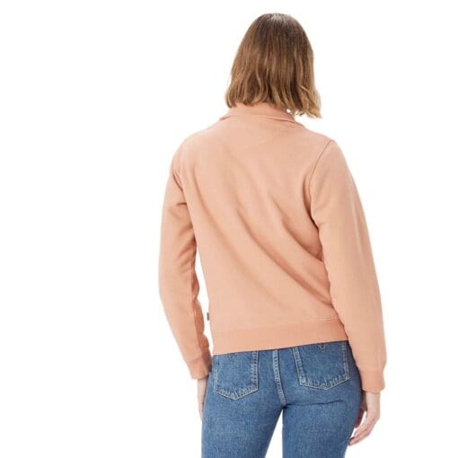 R M Williams Trickett II Zip Neck Sweatshirt shell pink back KZX00BBM801