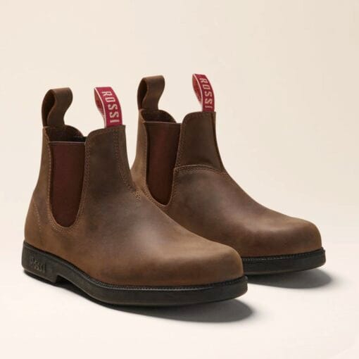 Rossi Booma Elastic Side Boots in Brown Nubuck 607 BRO