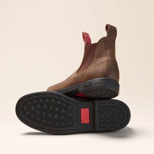 Rossi Booma Elastic Side Boots in Brown Nubuck sole 607 BRO