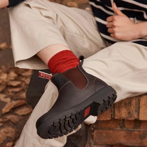 Rossi Endura Elastic Side Boots Claret side R-303-CLT