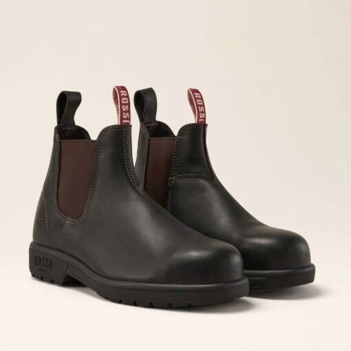 Rossi Trojan Elastic Side Safety Boots in Claret 700 CLT