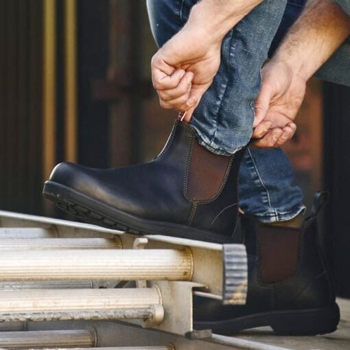 Rossi Trojan Elastic Side Safety Boots in Claret life front 700 CLT