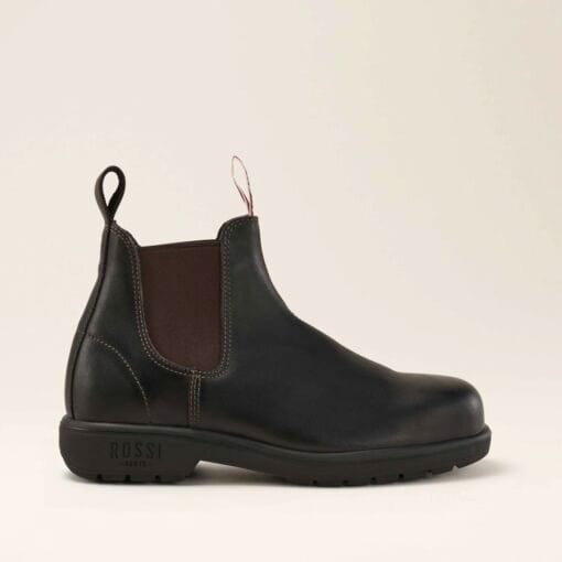 Rossi Trojan Elastic Side Safety Boots in Claret back 700 CLT