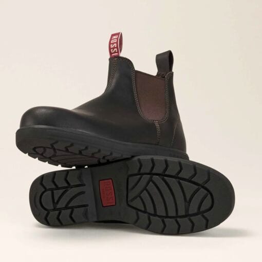 Rossi Trojan Elastic Side Safety Boots in Claret sole 700 CLT