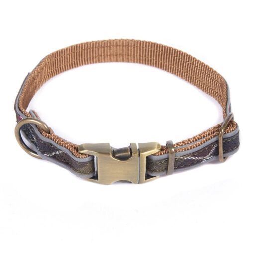 reflective tartan dog collar