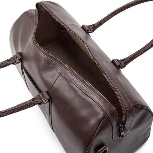 R M Williams Commuter Bag Chestnut open CN0ULE410100