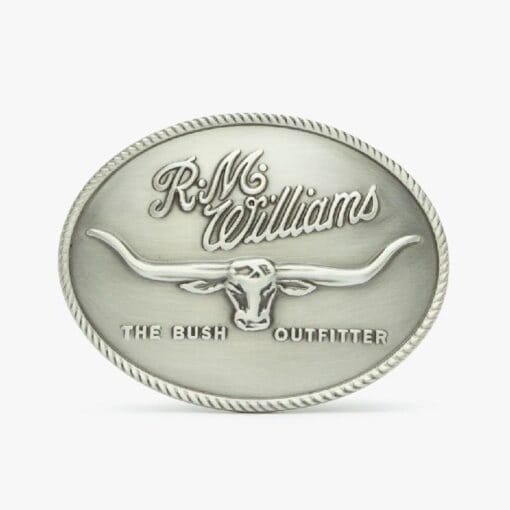 R M Williams Large Longhorn Logo Buckle