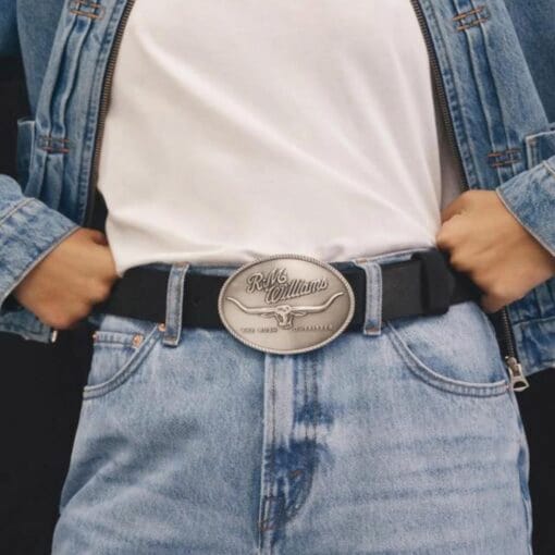 R M Williams Large Longhorn Logo Buckle - Image 3