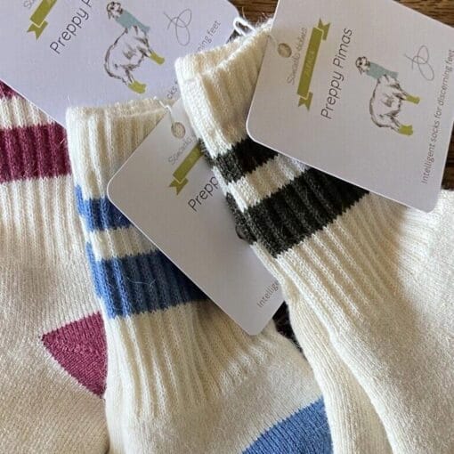 Samantha Holmes Preppy Alpaca Pima Cotton Socks