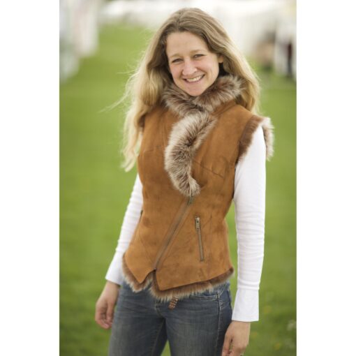Elm Of Burford Toscana Lambskin Biker Gilet Whiskey lifestyle KB-620-WHI
