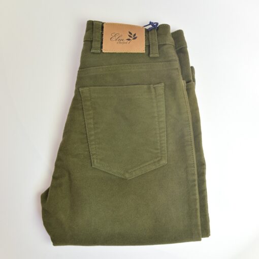 Elm Of Burford Stonecutter Moleskin Jeans in Olive