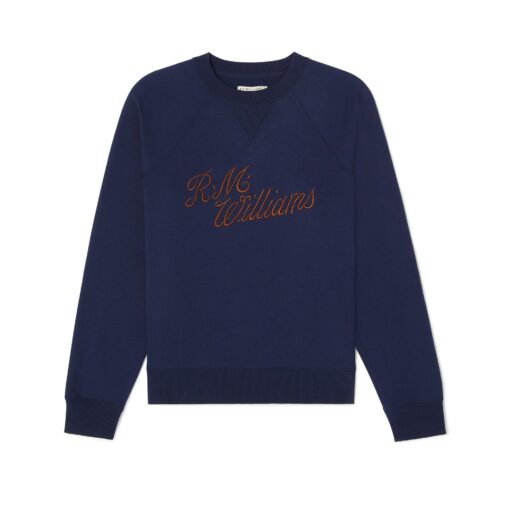 r.m.w. womens script crew neck sweater