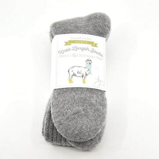 Samantha Holmes Alpaca Chunky Knee Socks in Dove