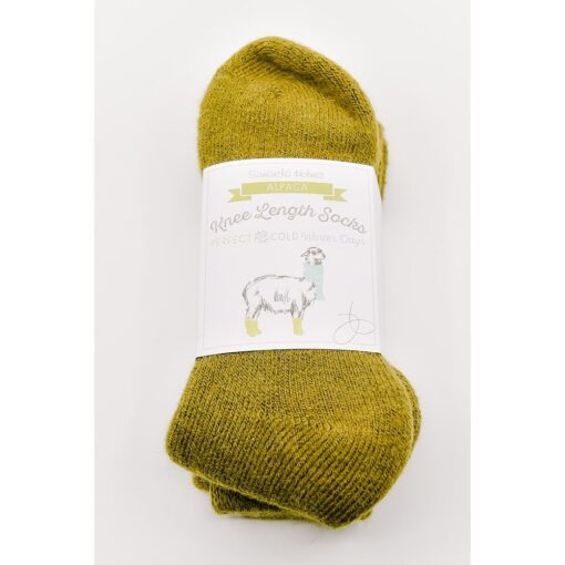 Samantha Holmes Alpaca Chunky Knee Socks in Sage